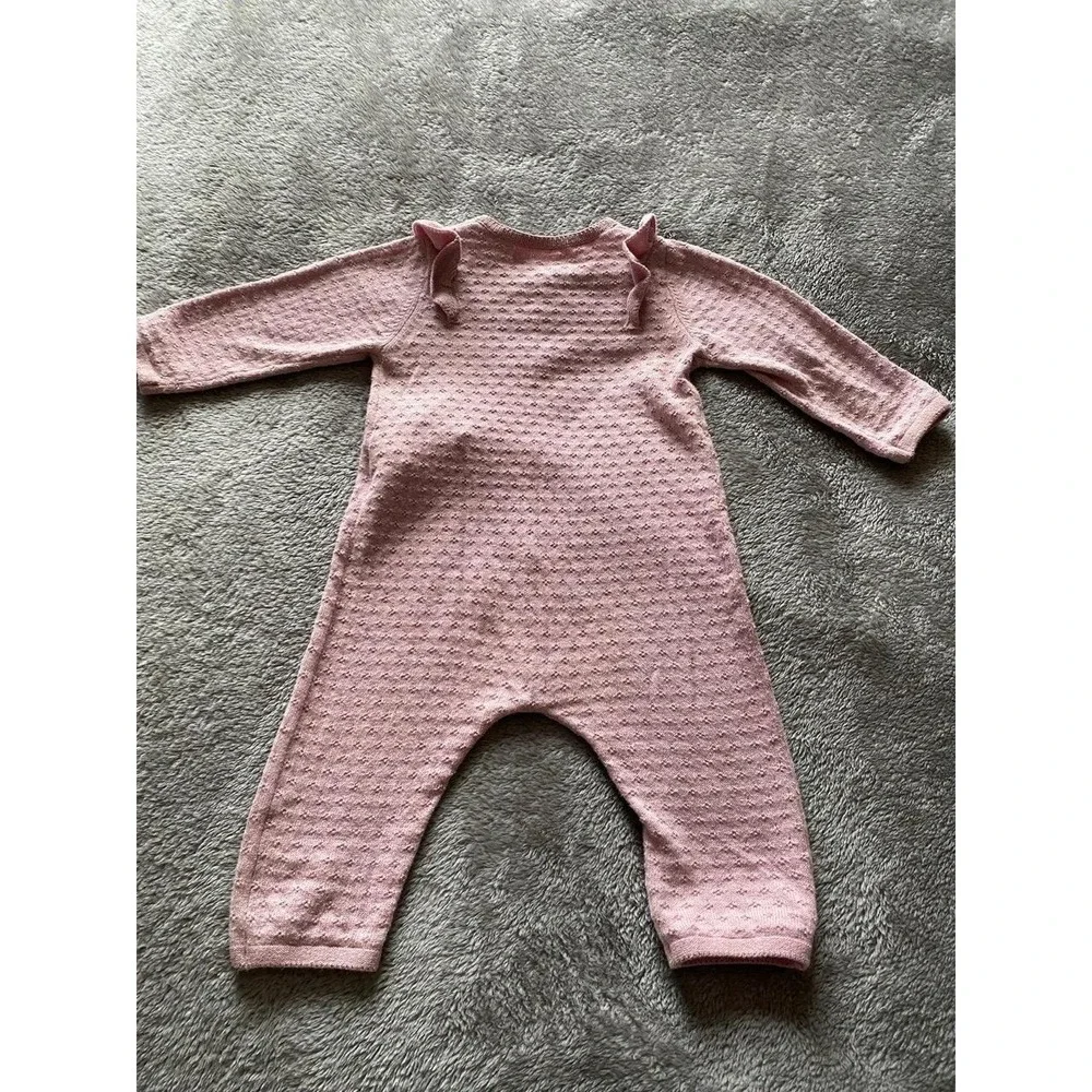 Zara Baby Girl One Piece Romper 6-9 mo Cotton Blend New s1